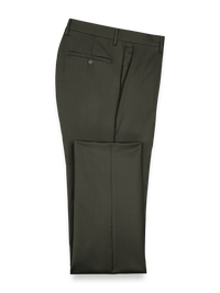 Wool Gabardine Pants - Olive