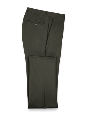 Wool Gabardine Pants - Olive