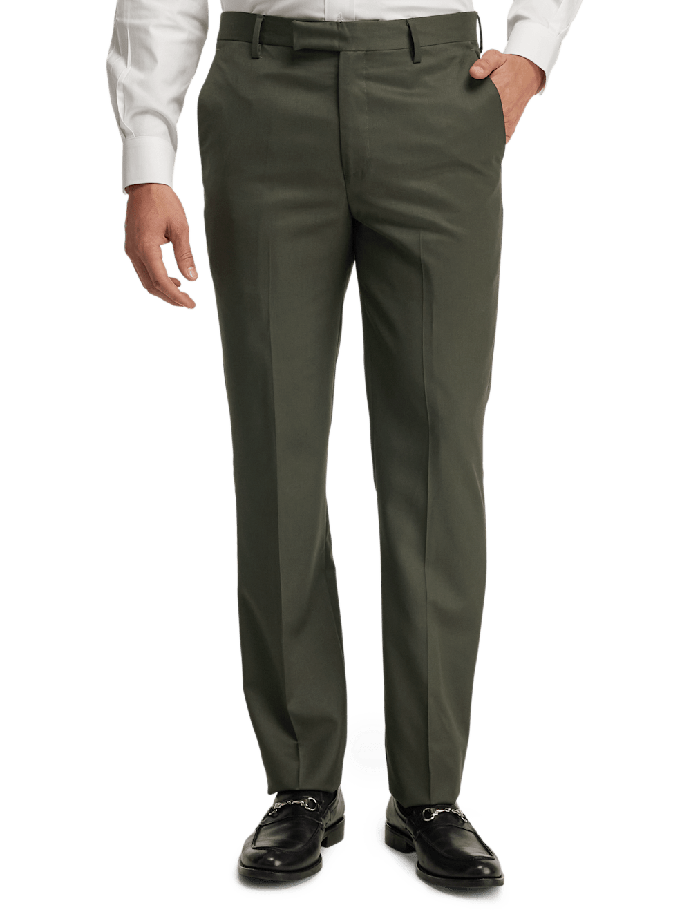 Alternate Image of Wool Gabardine Pants-1#model_flat front