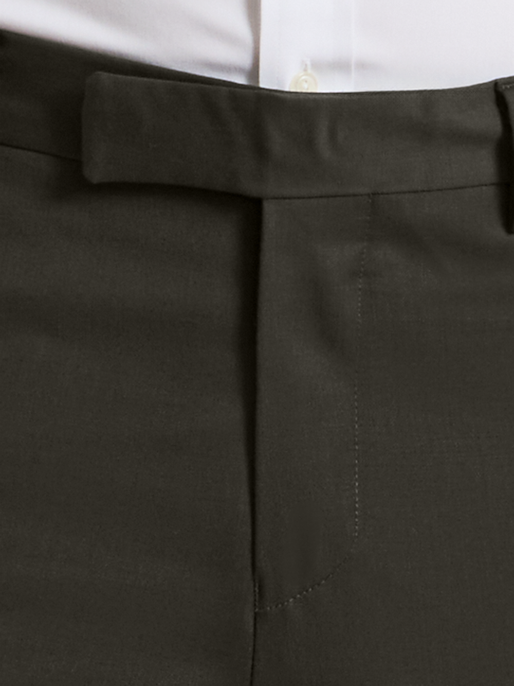 Alternate Shot of Men's Olive Solid Bottoms  - 7#["PA4010L", "model_flat front"]