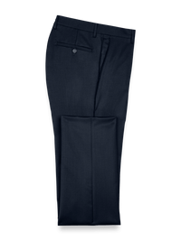 Wool Gabardine Pants - Dark Navy