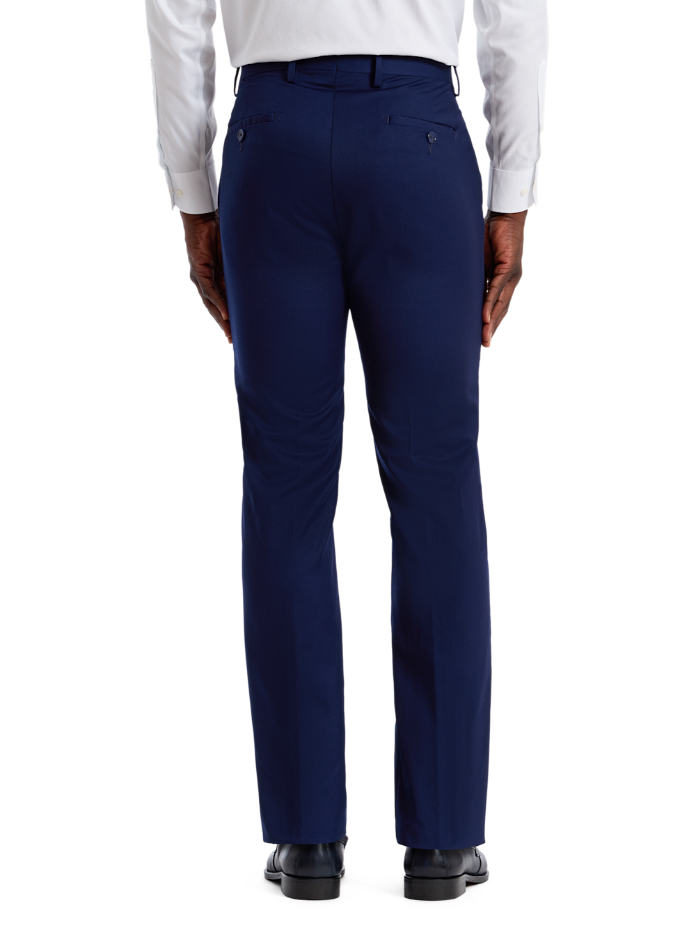 Alternate Shot of Men's Bright Navy Solid Bottoms  - 6#["PA4010L", "model_flat front"]