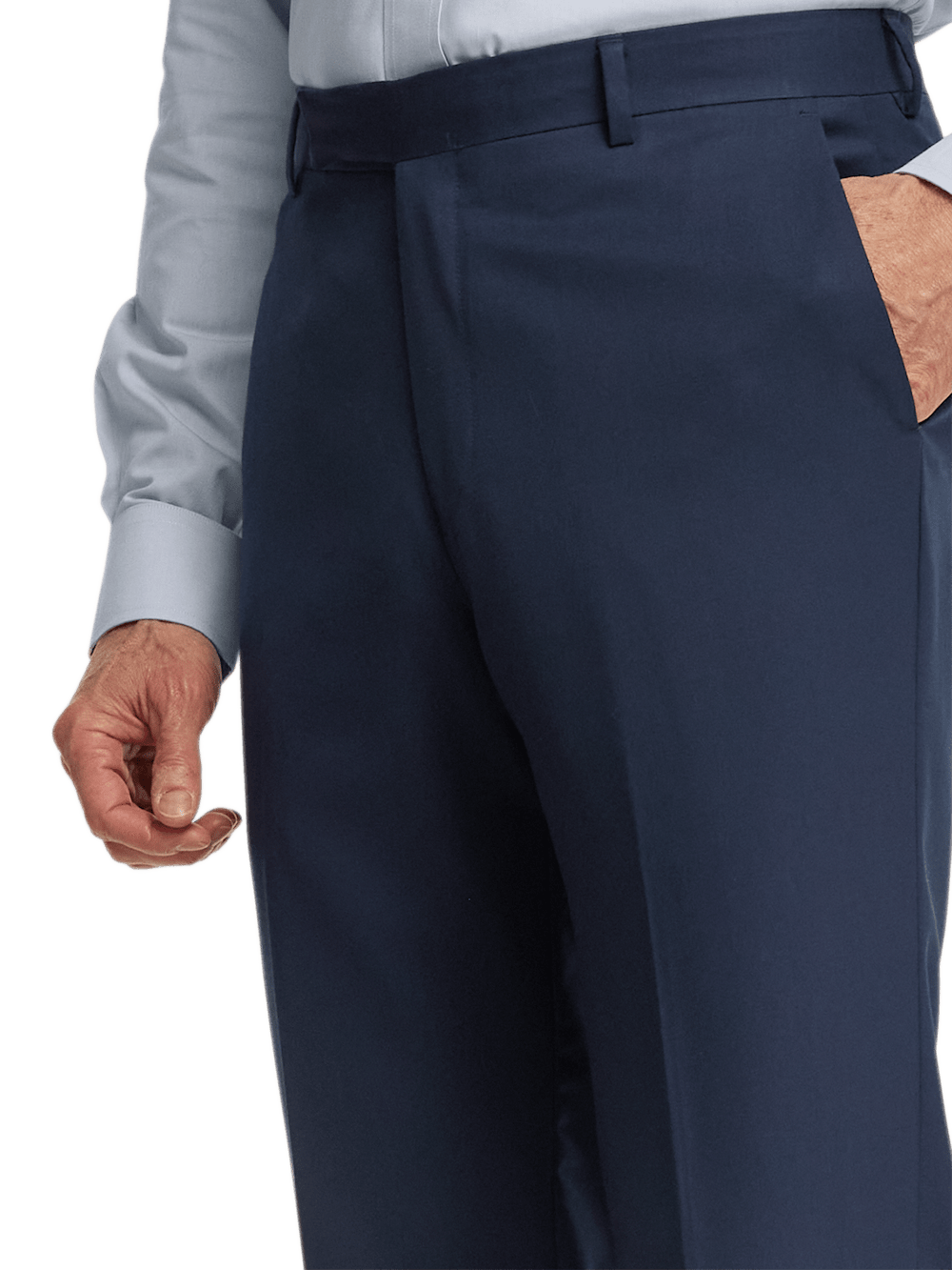 Wool Gabardine Pants - Bright Navy – Paul Fredrick Wool Gabardine Pants - Bright Navy – Paul Fredrick