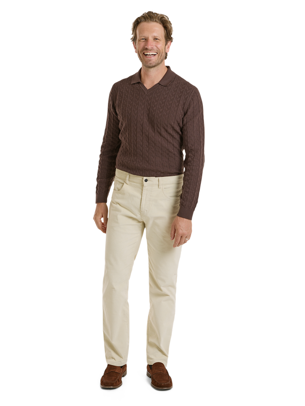 Alternate Shot of Men's Winter White  Bottoms  - 1
