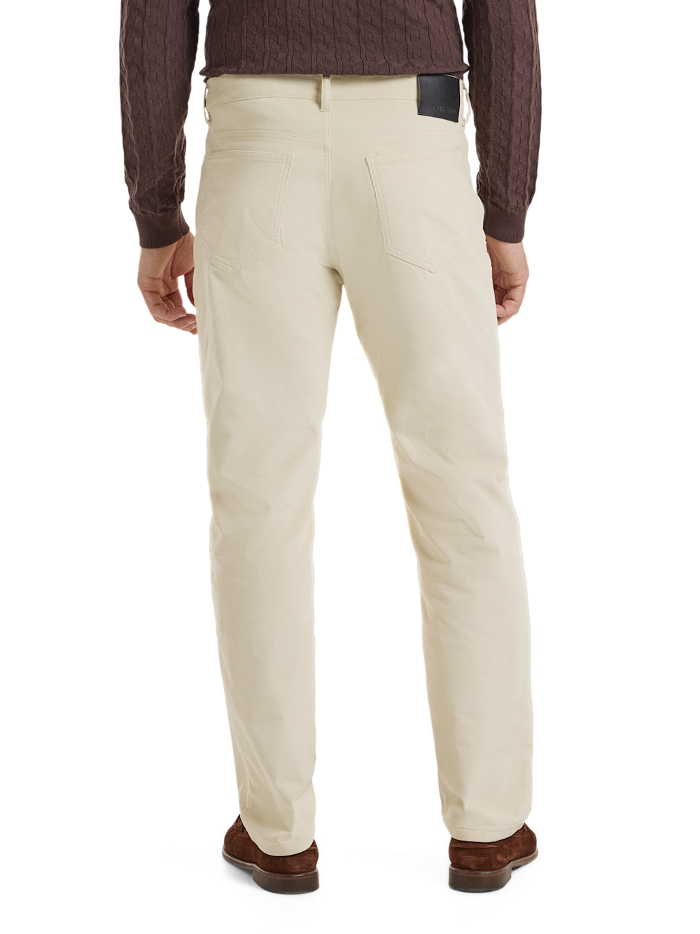 Alternate Shot of Men's Winter White Solid Bottoms  - 3