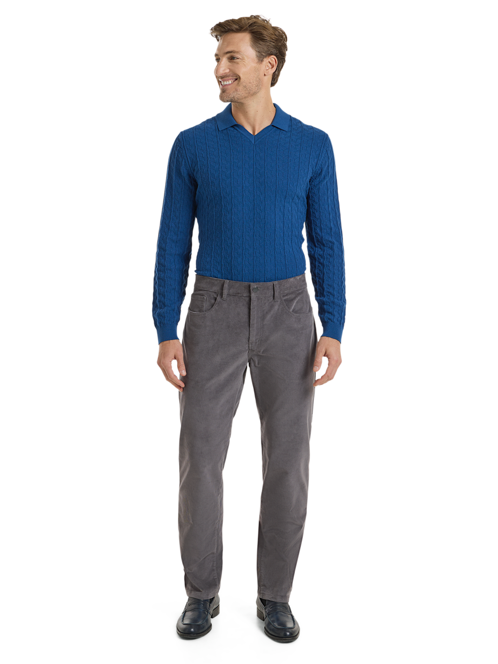 Alternate Shot of Men's Grey  Bottoms  - 1