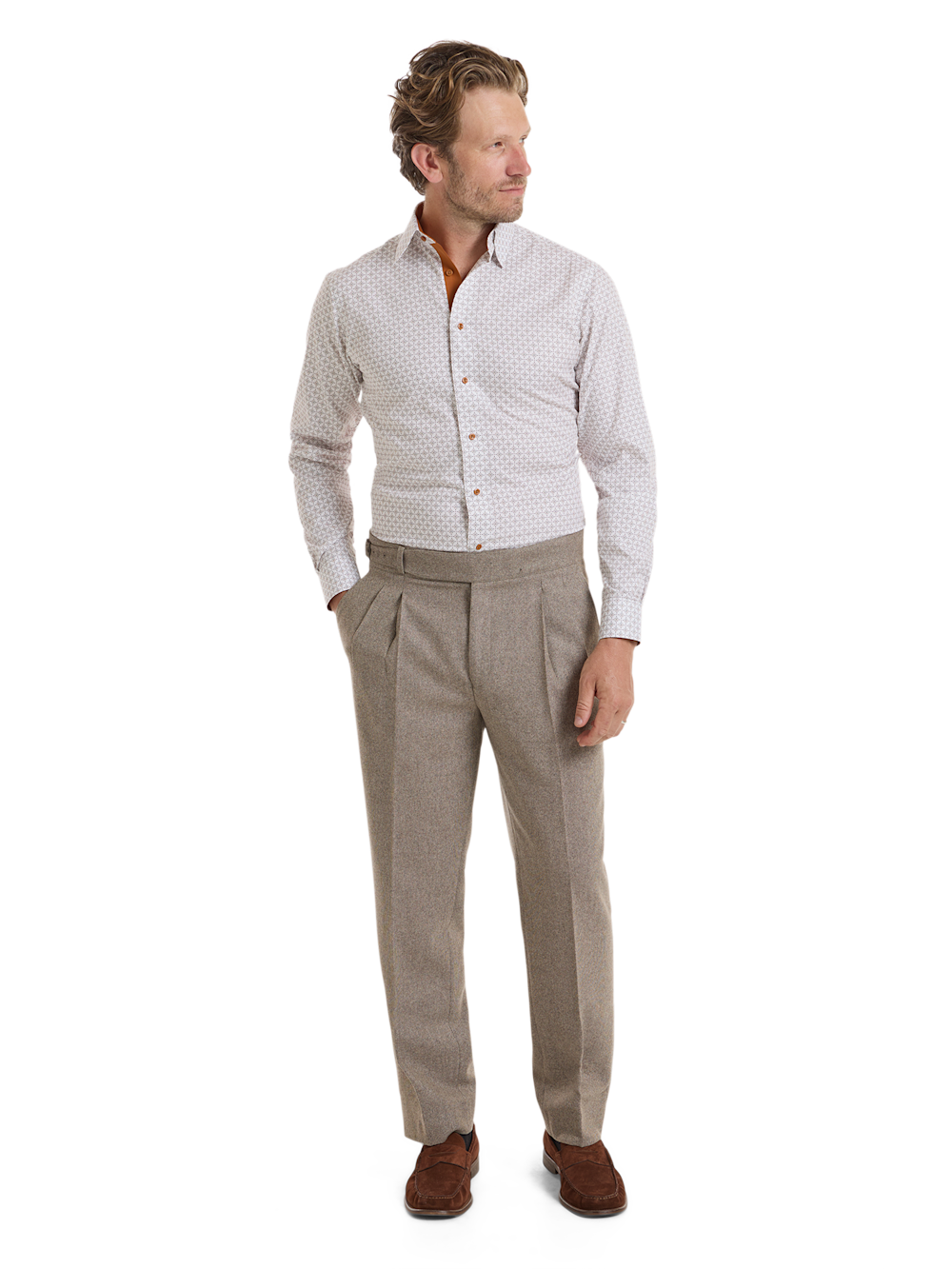 Alternate Shot of Men's Brown  Bottoms 