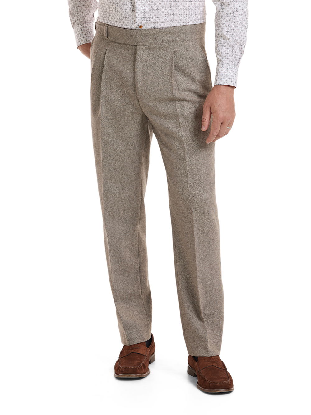 Alternate Shot of Men's Brown  Bottoms  - 2