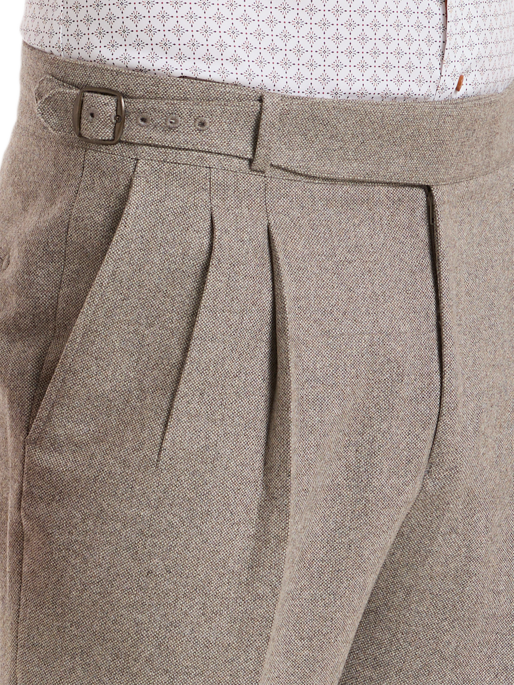 Alternate Shot of Men's Brown  Bottoms  - 4