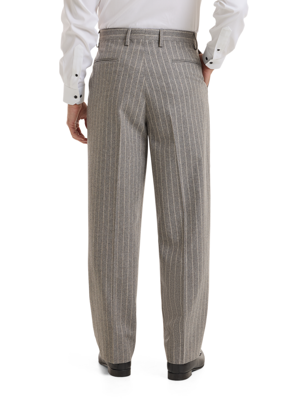 Alternate Shot of Men's Grey Stripe Bottoms  - 3