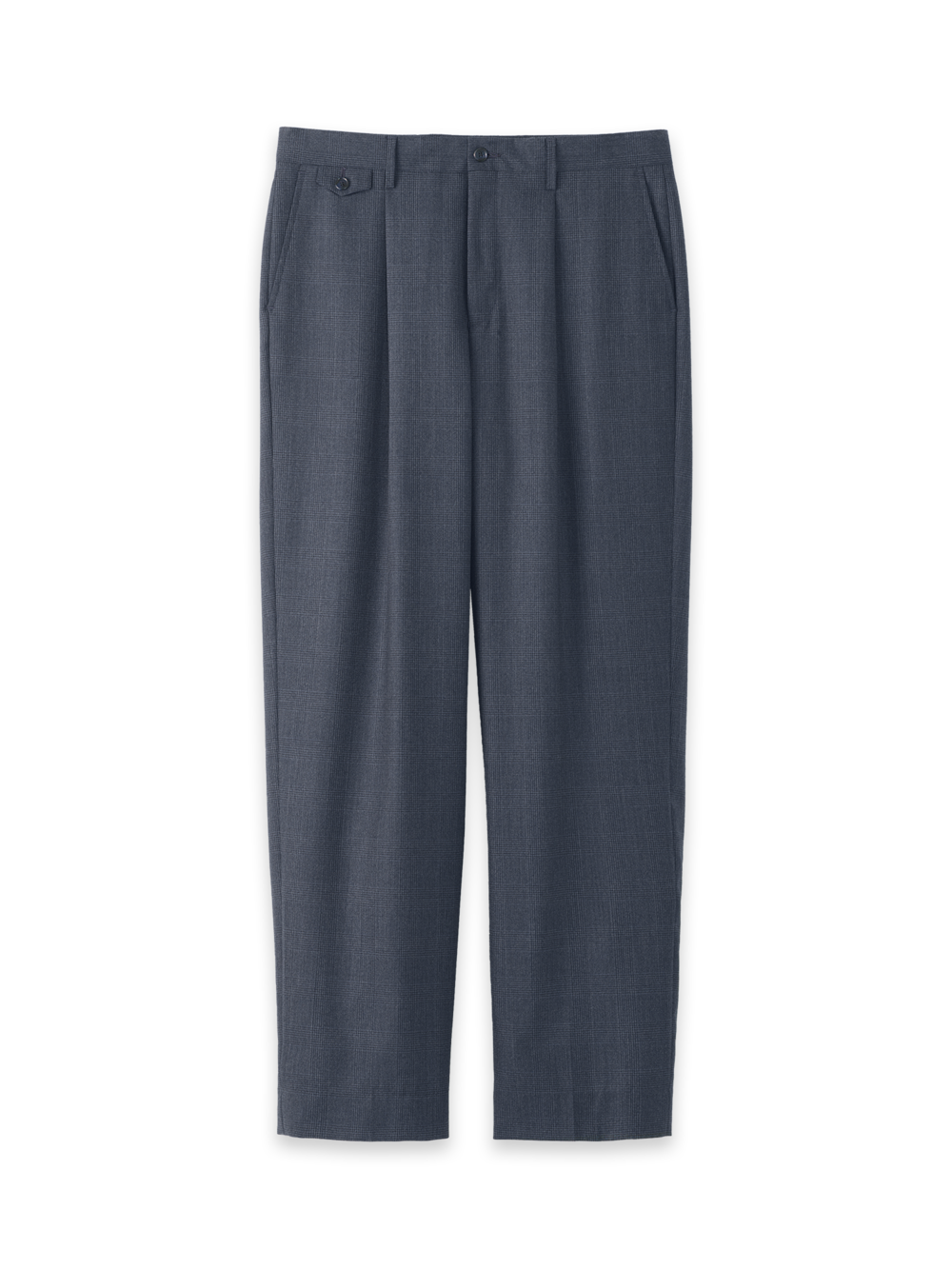 Men's Navy Plaid Bottoms 