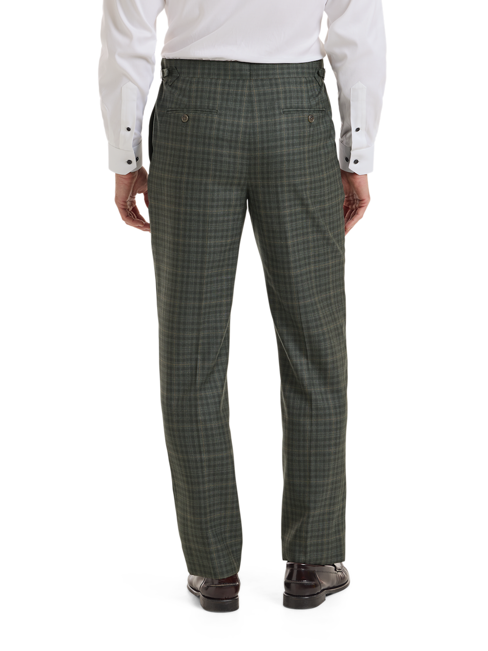 Alternate Shot of Men's Green Plaid Bottoms  - 3