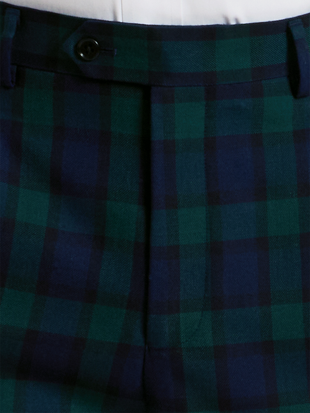 Alternate Shot of Men's Green/Navy Plaid Bottoms  - 3