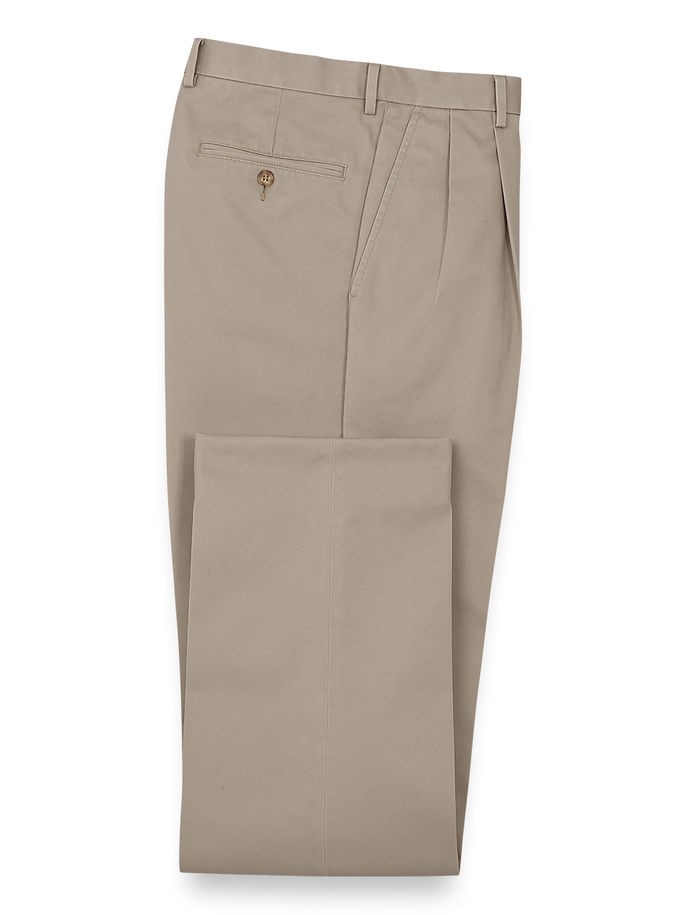Pantalon Chino IZOD Homme Kaki Taille 33/32 - 100% Coton Plissé - Occasion Très Bon état