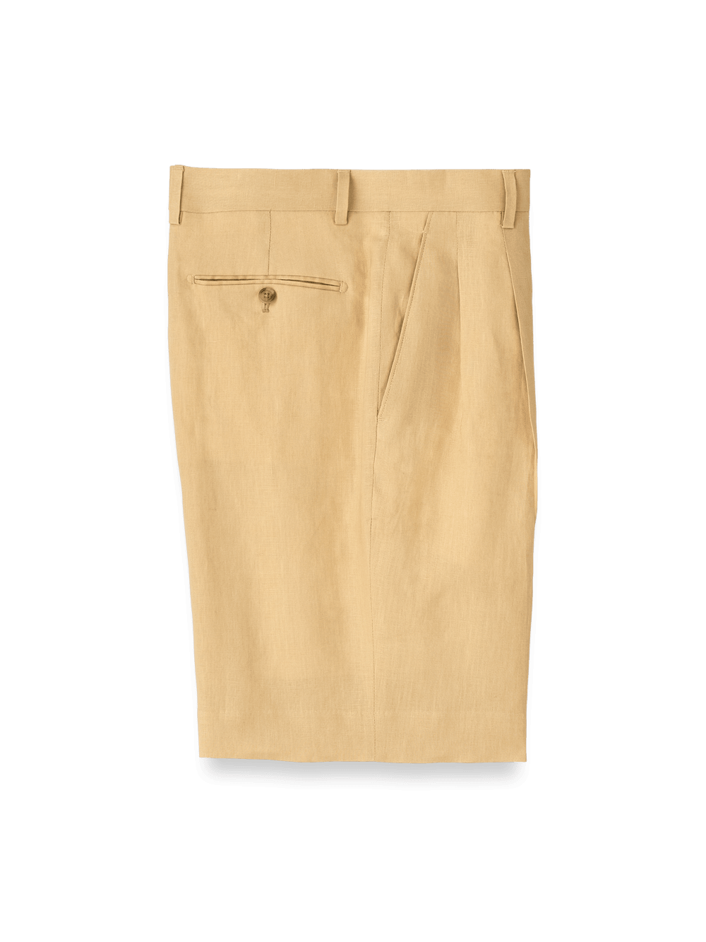 Product Image of Linen Pleated Shorts-Maze#model_pleated front