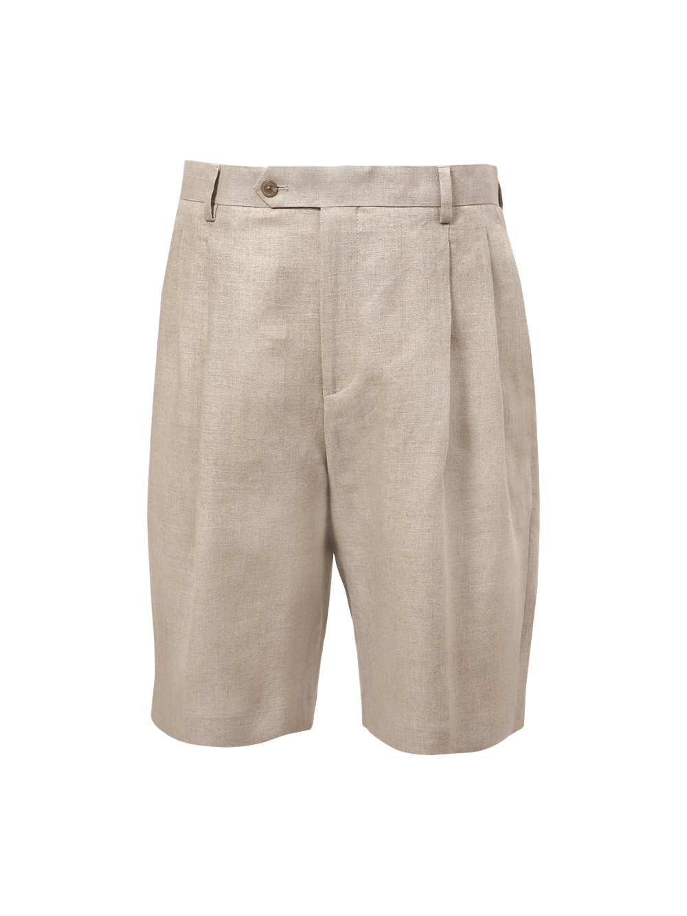 Alternate Image of Linen Pleated Shorts-1#model_pleated front