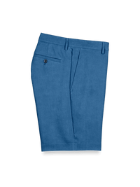 Linen Flat Front Shorts - Indigo
