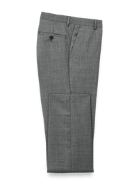 Wool Sharkskin Pants - Charcoal