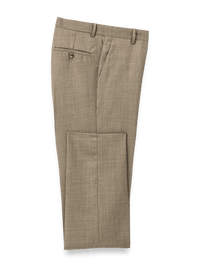 Wool Sharkskin Pants - Light Brown