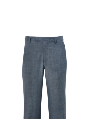 Wool Sharkskin Pants - Blue