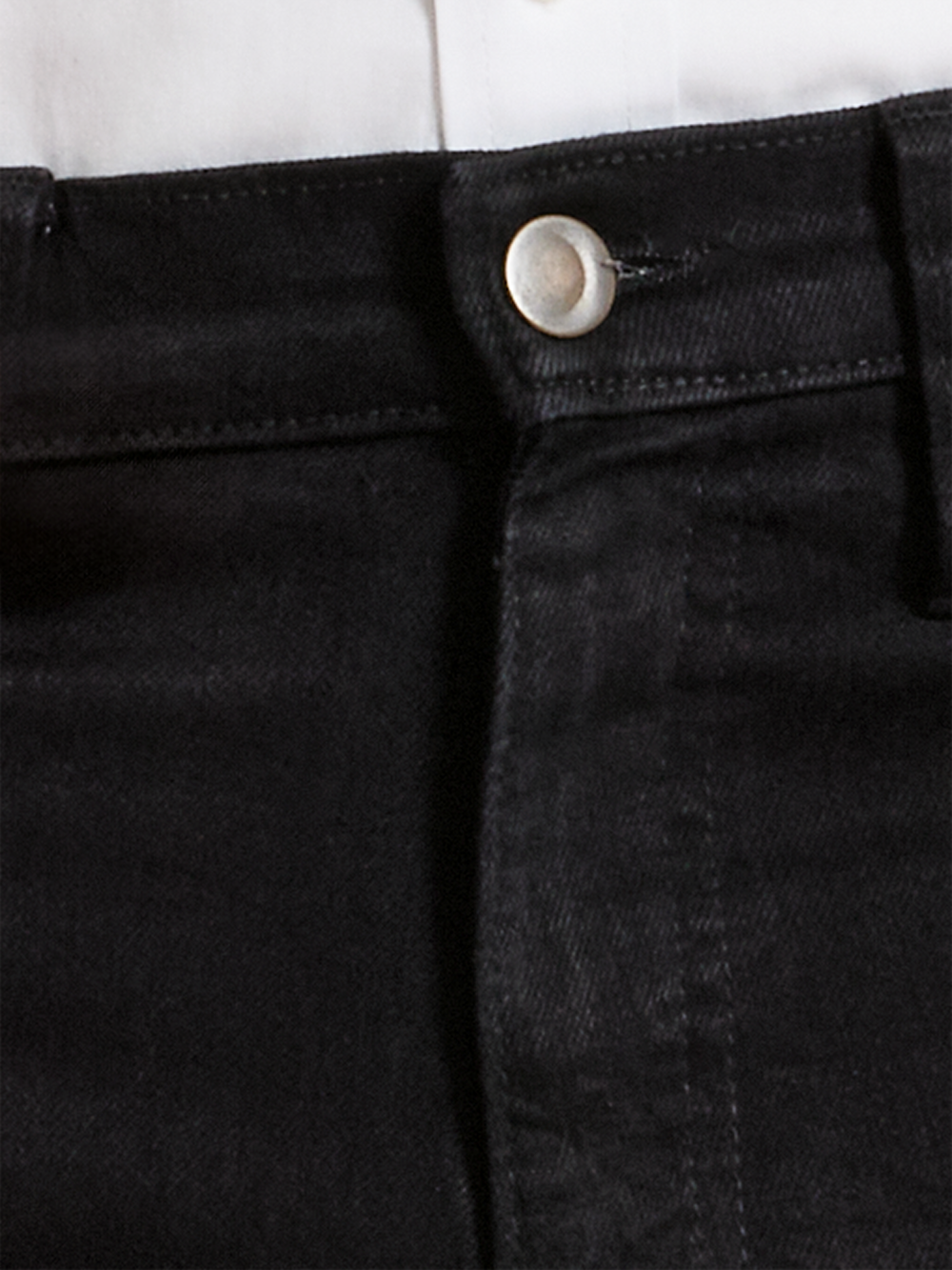 Alternate Shot of Men's Black Solid Bottoms  - 3