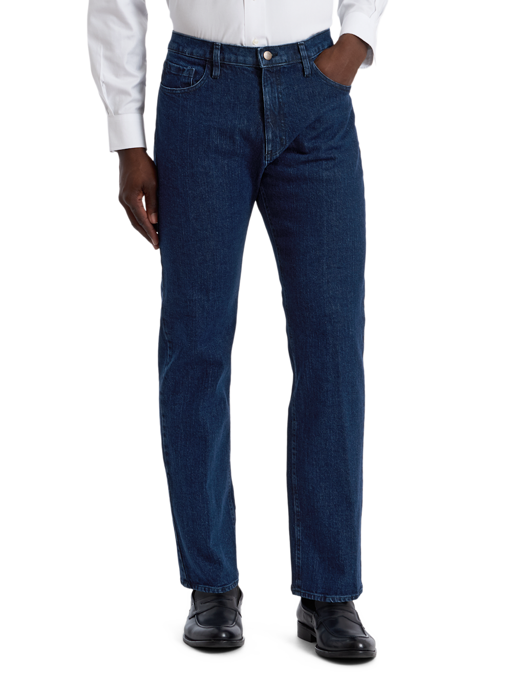 Alternate Shot of Men's Blue Solid Bottoms 