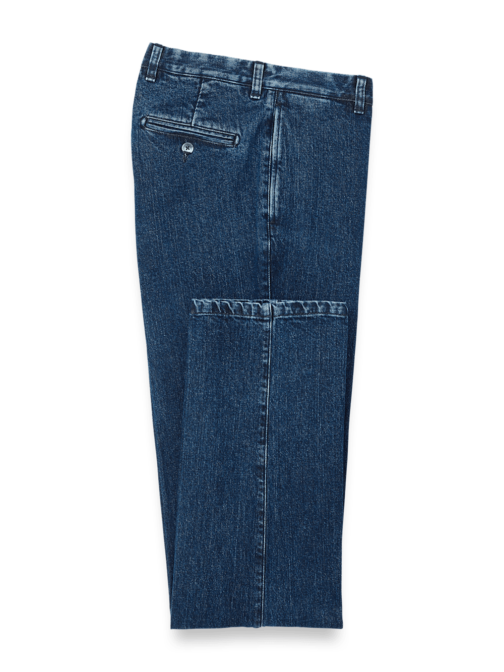 Product Image of Denim Pants-Blue#model_flat front