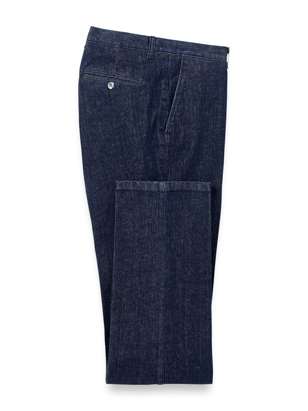 Product Image of Denim Pants-Dark Blue#model_flat front