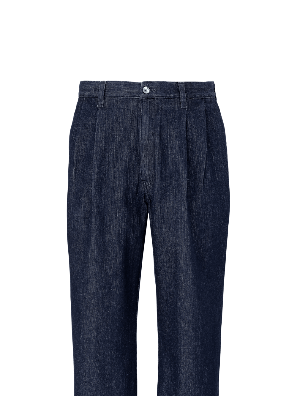 Alternate Image of Denim Pants-1483#model_pleated front