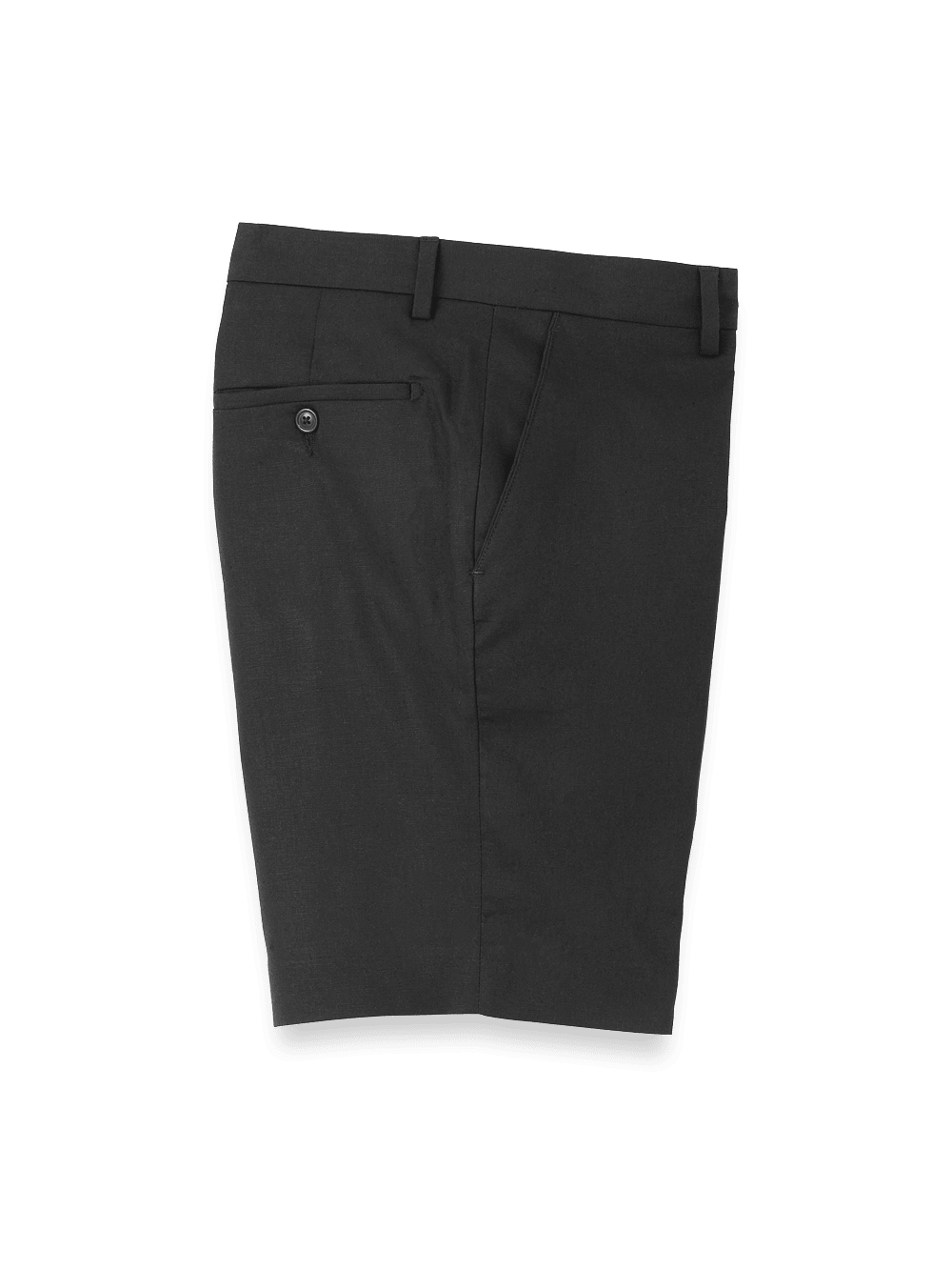 Product Image of Linen / Cotton Shorts-Black#model_flat front