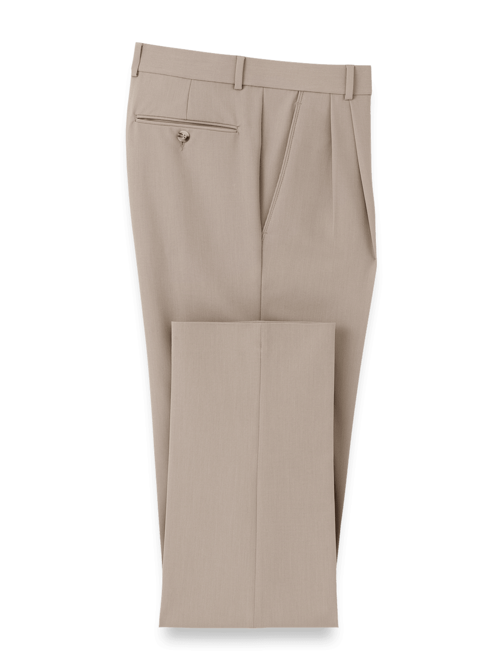 Product Image of Comfort Stretch Travel Pants-Stone#model_pleated front