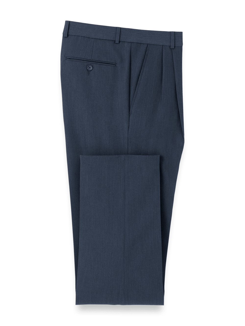 Product Image of Comfort Stretch Travel Pants-Blue#model_pleated front