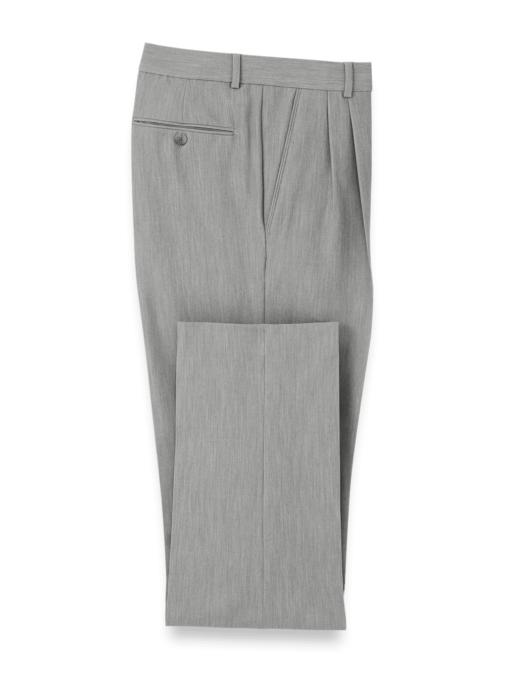 Product Image of Comfort Stretch Travel Pants-Pearl Grey#model_pleated front