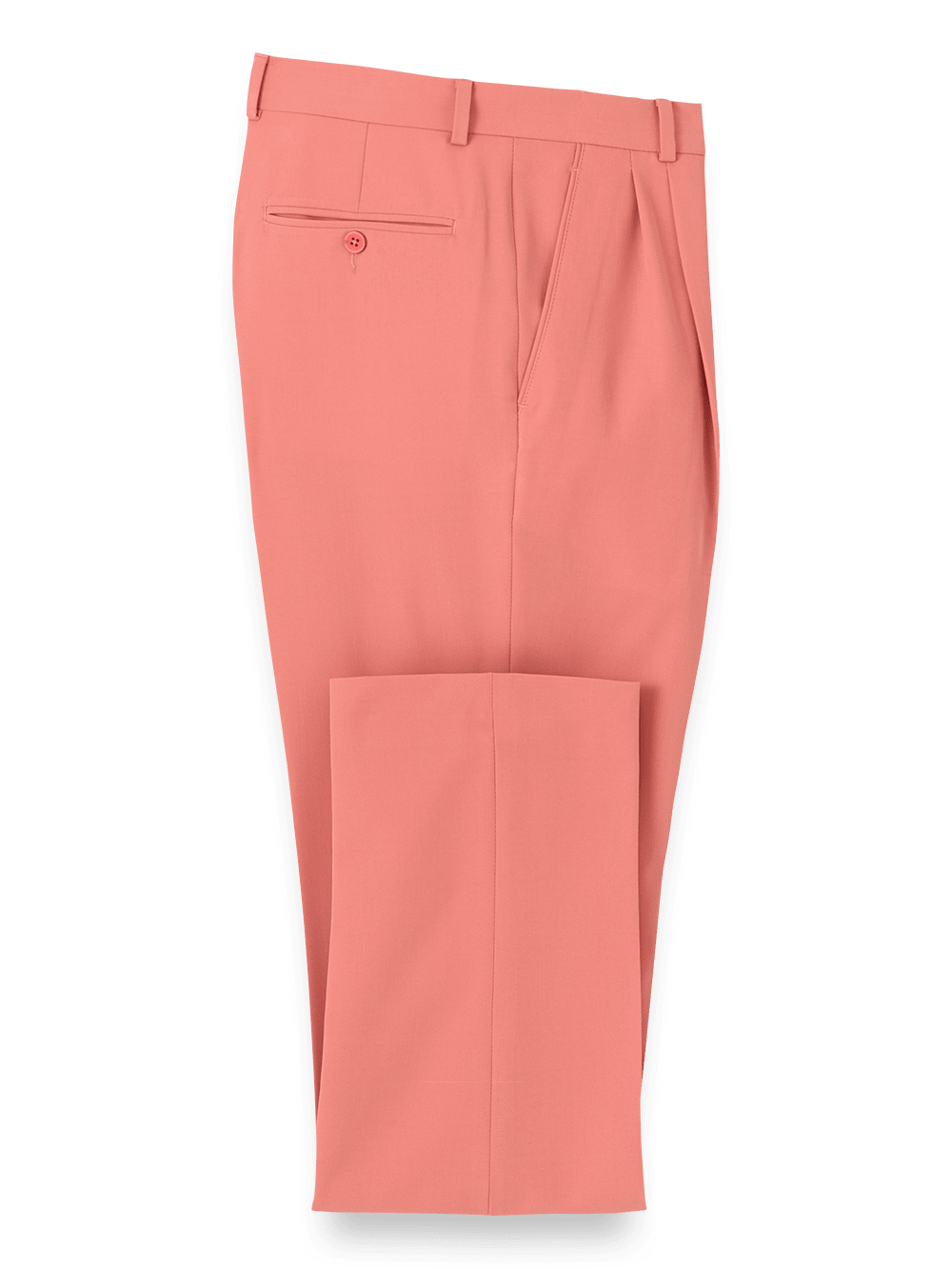 Product Image of Comfort Stretch Travel Pants-Coral#model_pleated front