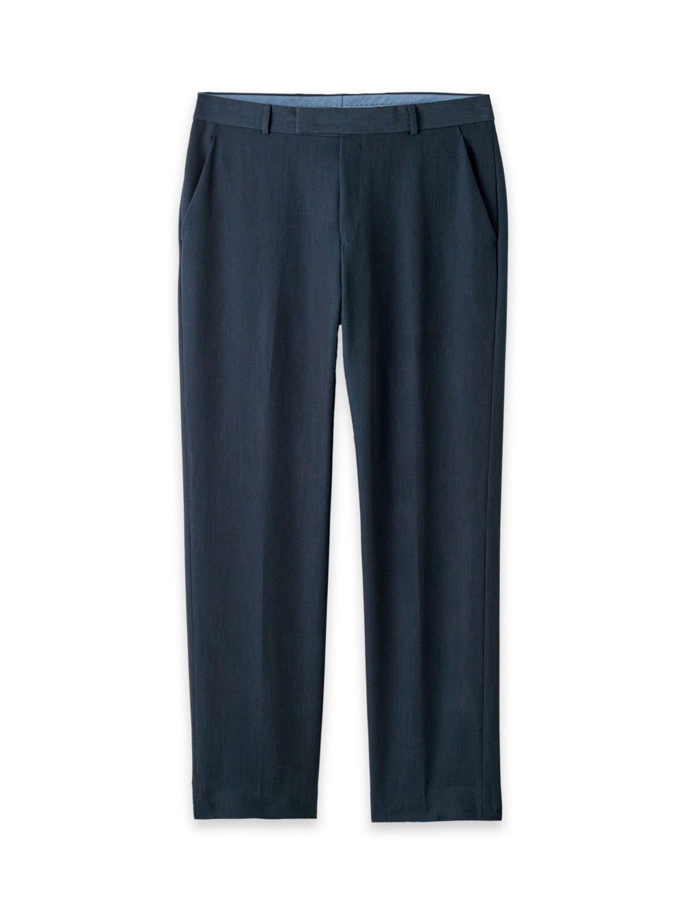 Alternate Shot of Men's Blue Solid Bottoms  - 2#["PMT130N", "model_flat front"]