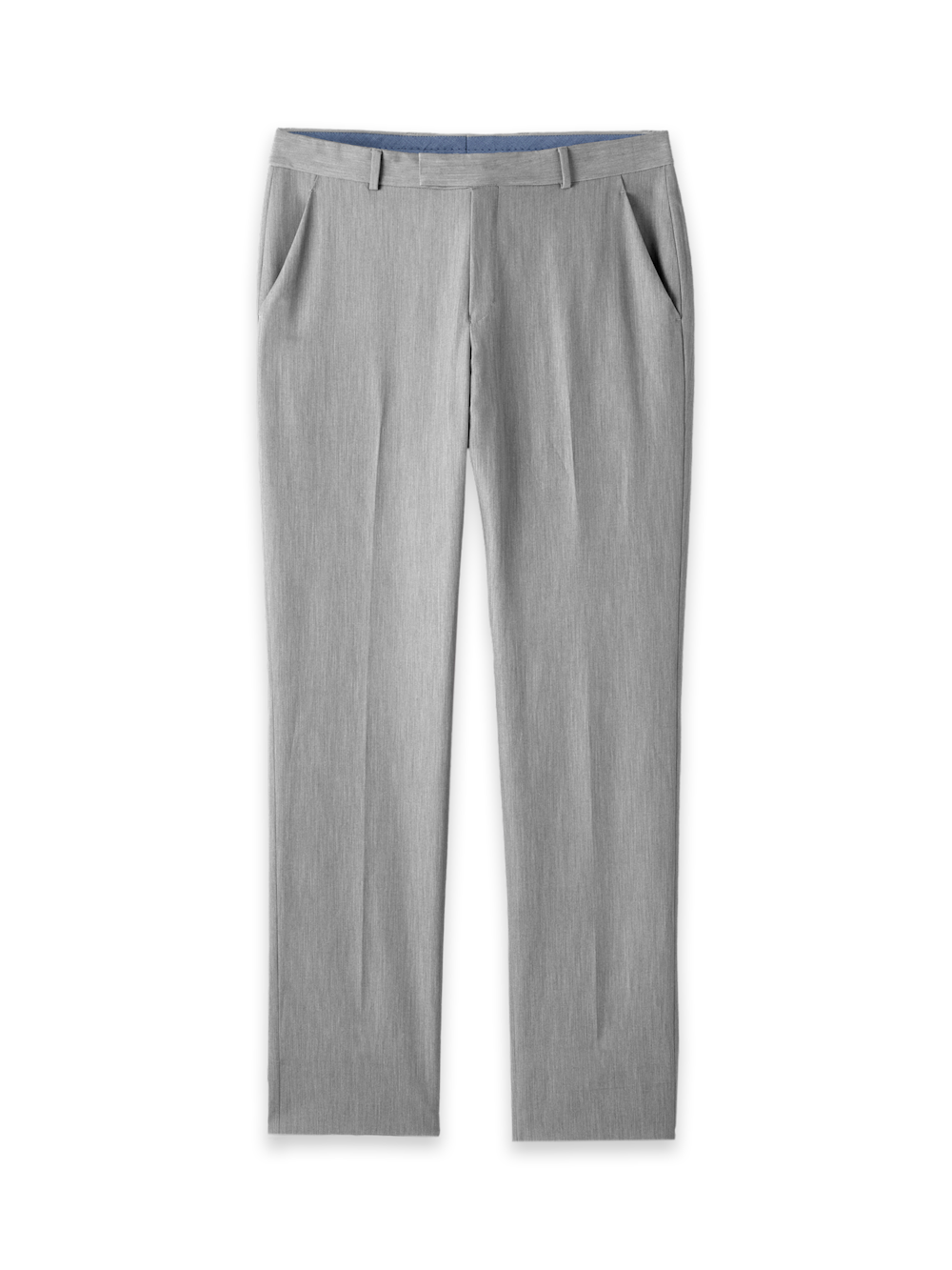 Alternate Shot of Men's Pearl Grey Solid Bottoms  - 2#["PMT130N", "model_flat front"]