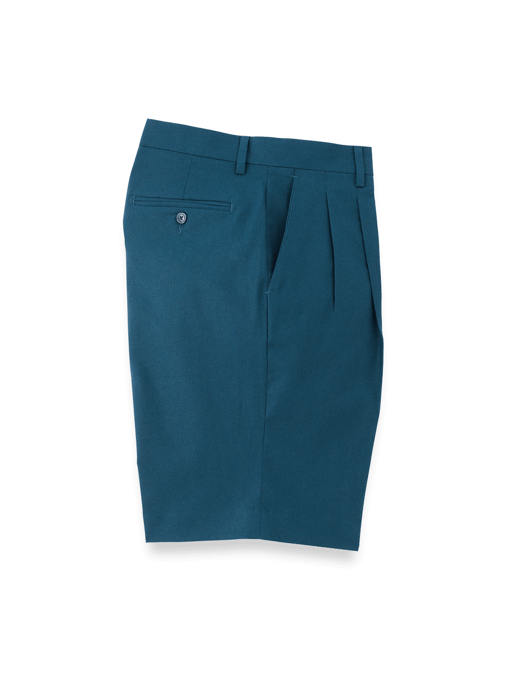 Product Image of Linen / Cotton Shorts-Navy#model_pleated front