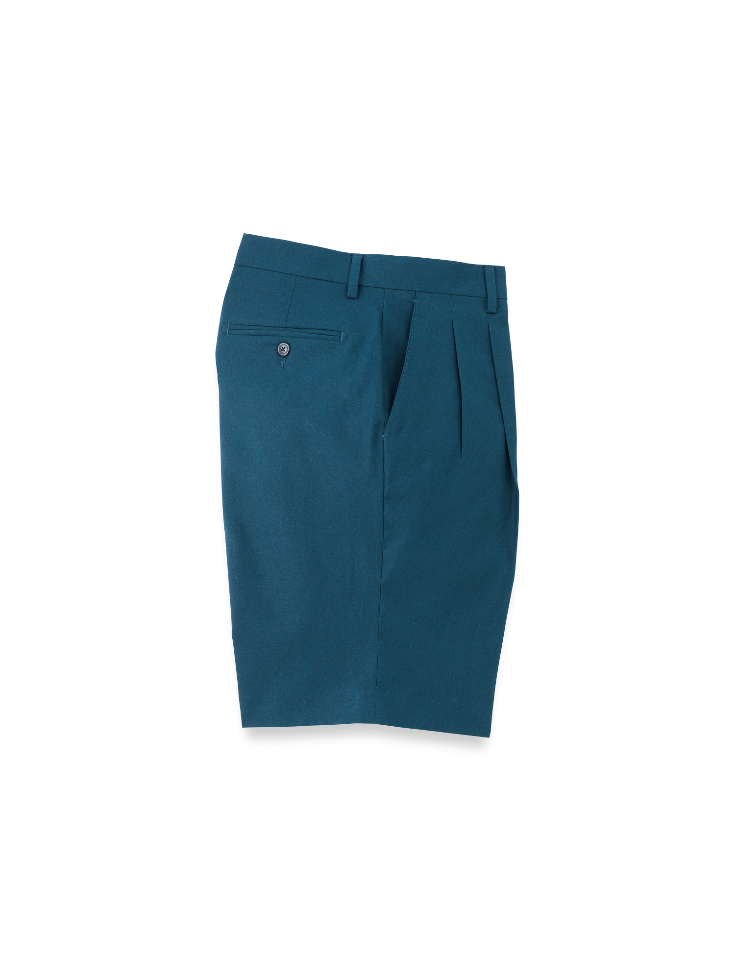 Product Image of Linen / Cotton Shorts-Navy#model_pleated front