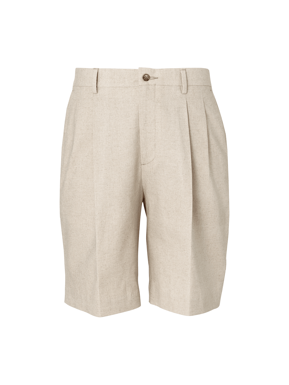 Alternate Image of Linen / Cotton Shorts-1#model_pleated front