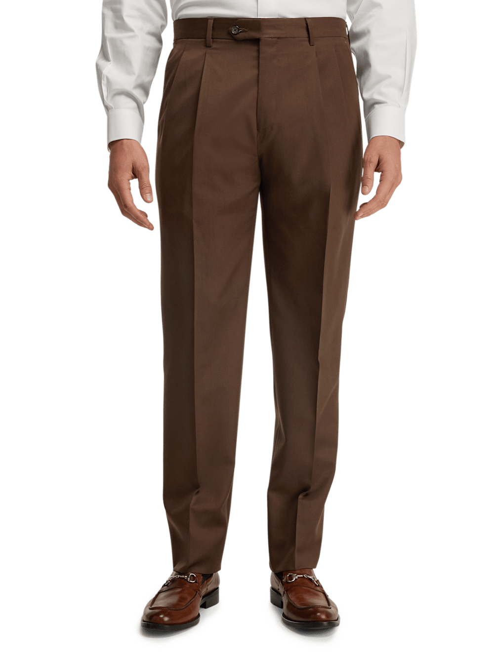 Alternate Image of Wool Gabardine Pants-1#model_pleated front