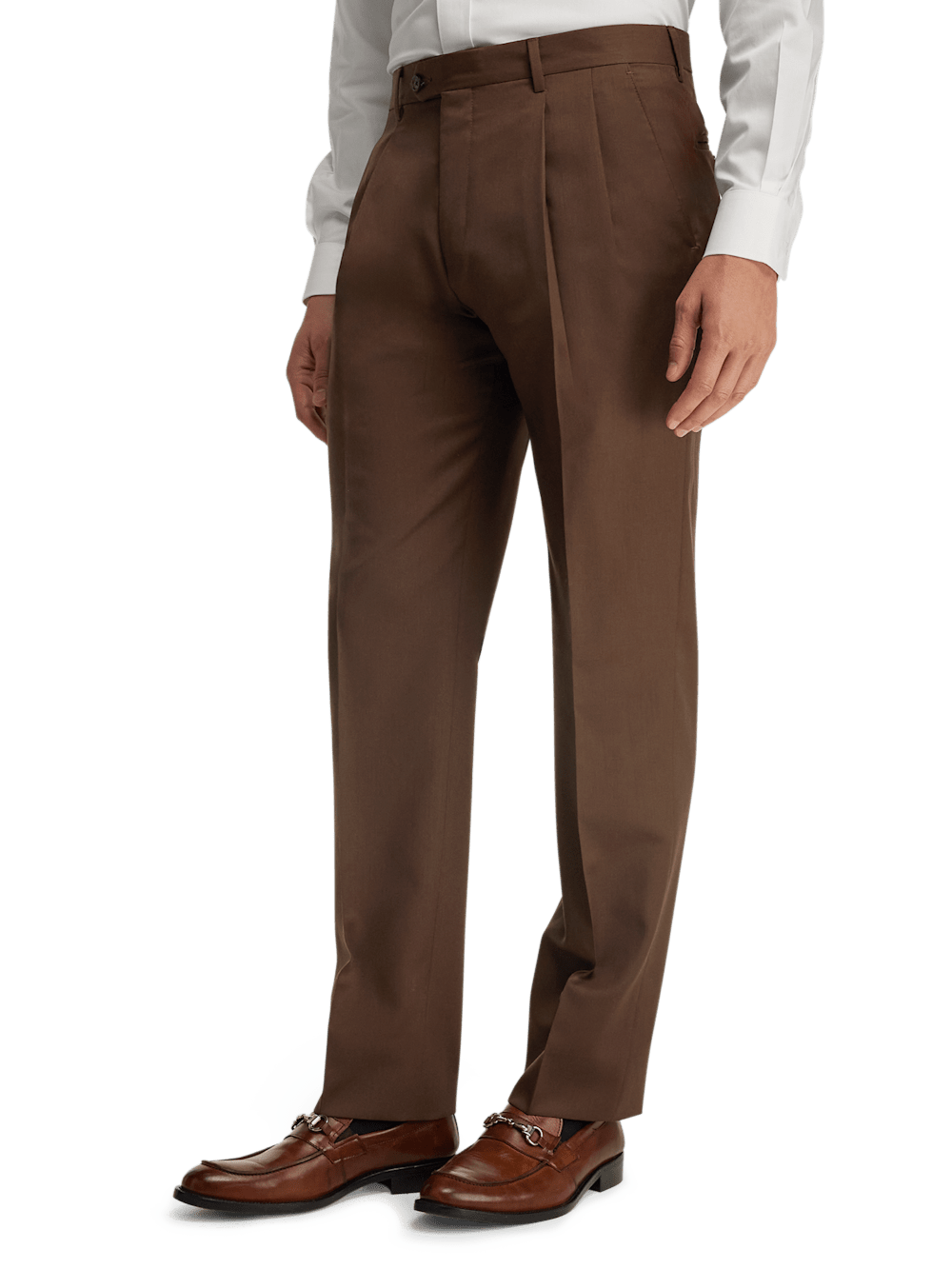 Alternate Image of Wool Gabardine Pants-3#model_pleated front