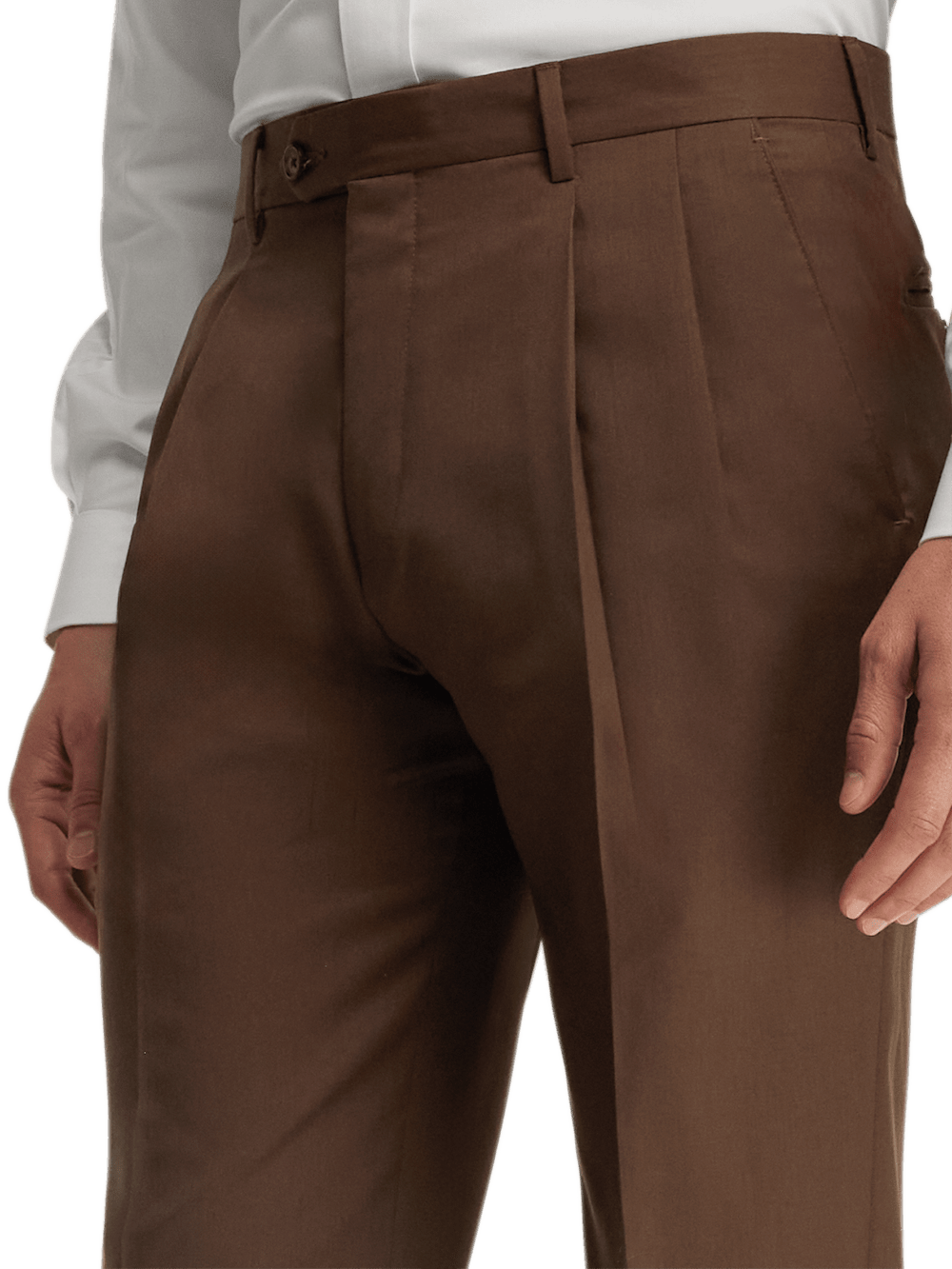 Alternate Image of Wool Gabardine Pants-4#model_pleated front
