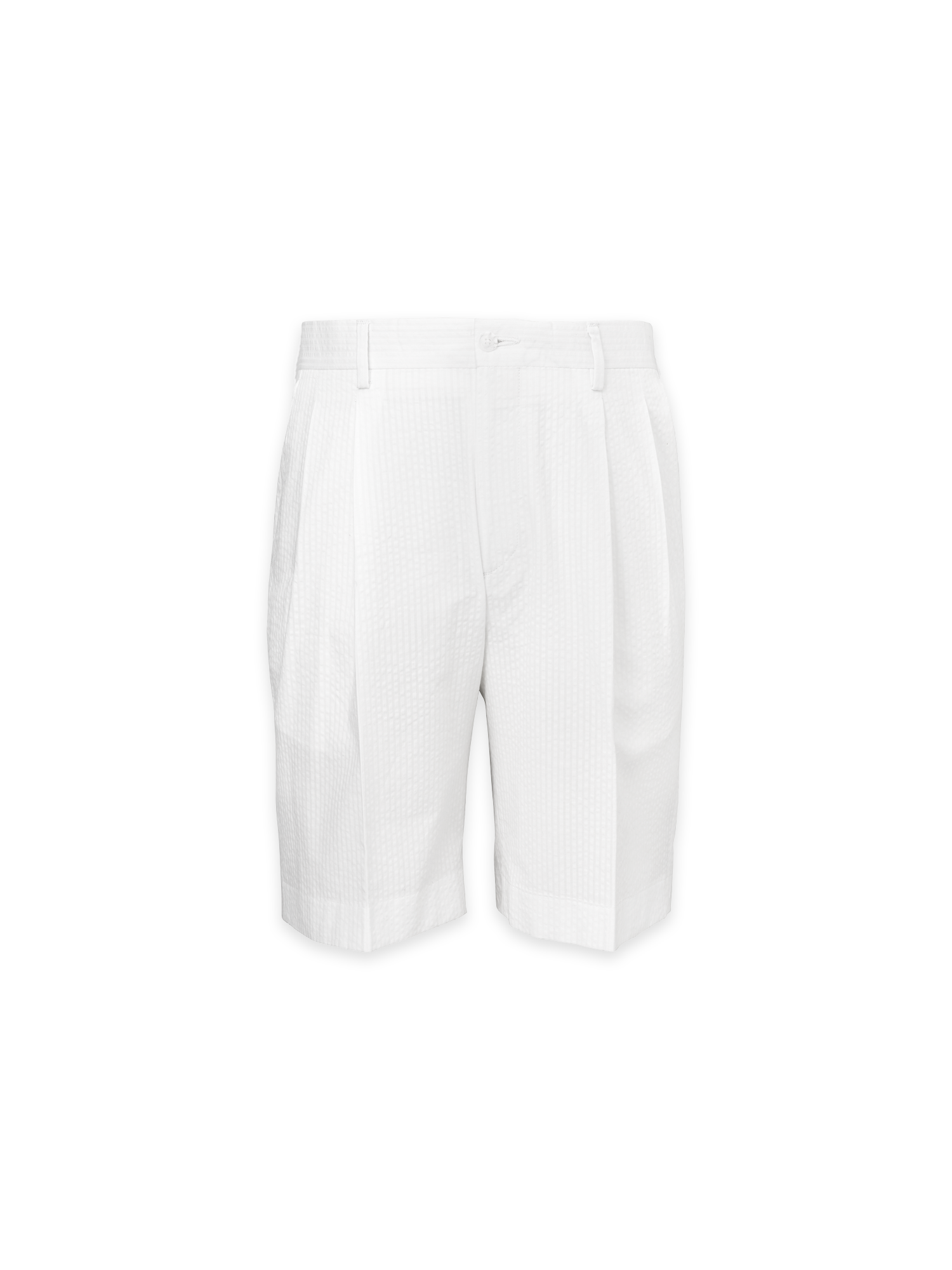 Alternate Image of Cotton Seersucker Shorts-1#model_pleated front
