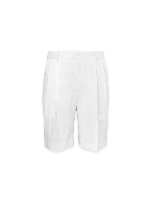 Cotton Seersucker Shorts - White – Paul Fredrick
