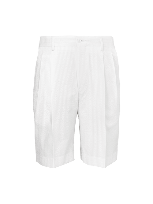 Cotton Seersucker Shorts - White – Paul Fredrick