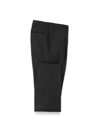 Wool Single Pleat Pants - Black