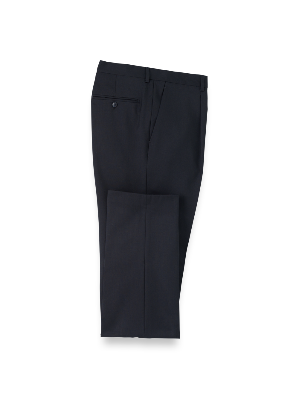 Product Image of Wool Single Pleat Pants-Navy