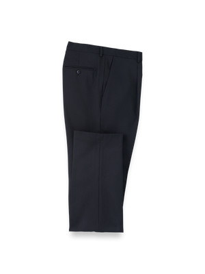 Wool Single Pleat Pants - Navy