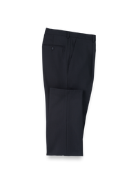 Wool Single Pleat Pants - Navy