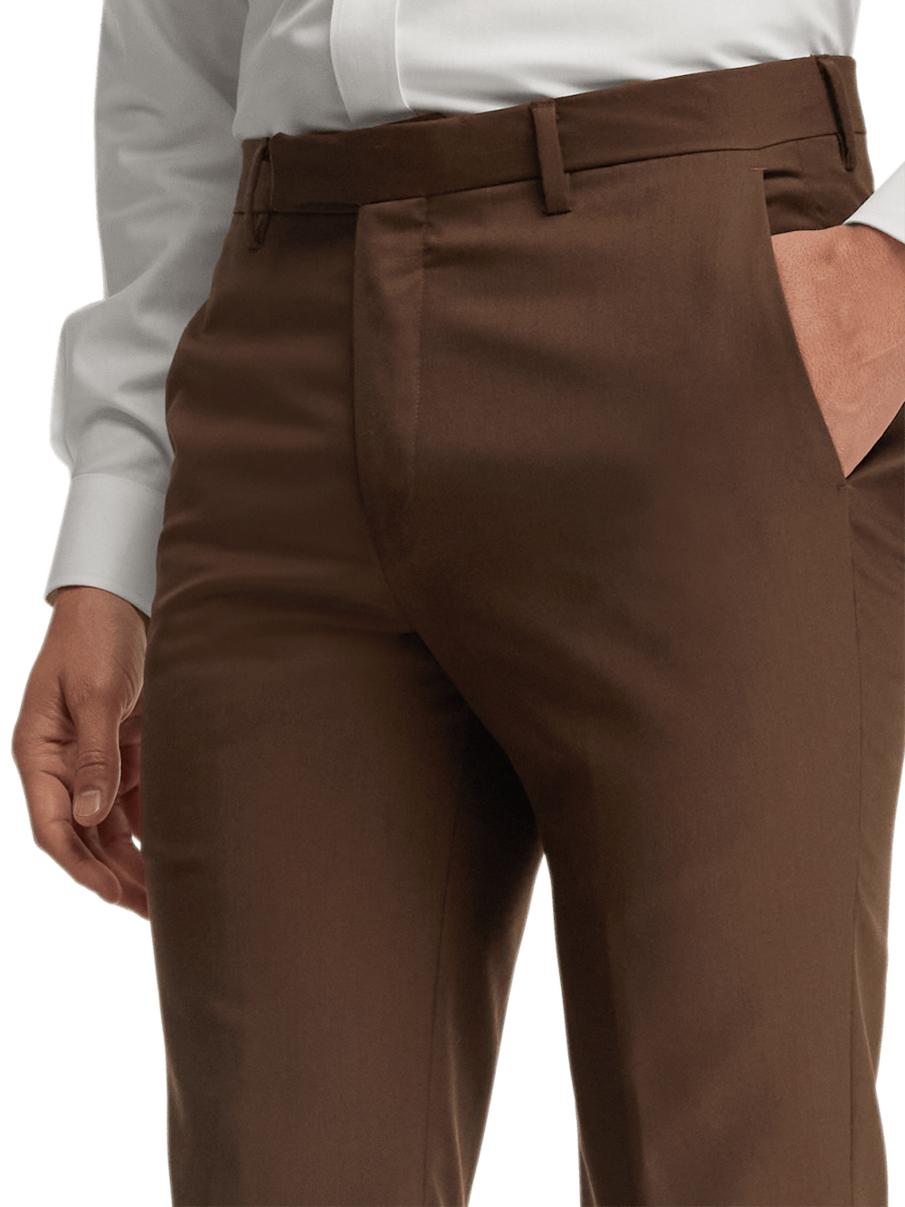 Alternate Image of Wool Gabardine Pants-4#model_flat front